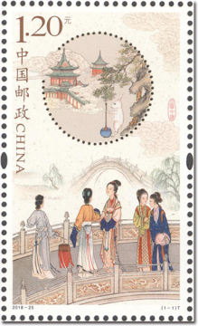 查看高清月圆中秋邮票图稿