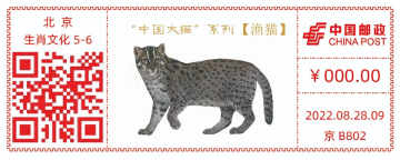 查看高清“中国大猫”系列——渔猫邮戳图片