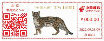 查看高清“中国大猫”系列——豹猫邮戳图片