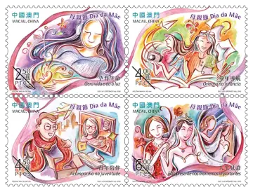 查看高清母亲节邮票图稿
